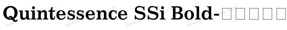 Quintessence SSi Bold字体转换